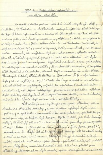 Zápis z deníku zmiňující Aljanku