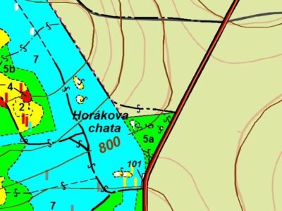 Místní název na porostních mapách