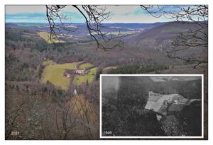 Tábořiště v Podmoklech (1946 a 2021)