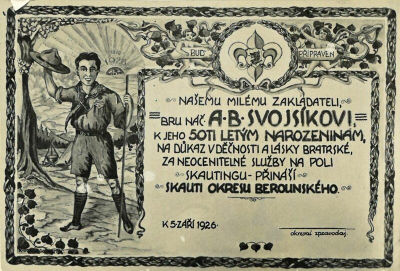 Vzkaz A. B. Svojsíkovi k jeho padesátým narozeninám (1926)