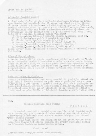 Zprávy pro media Podbrdsko #1