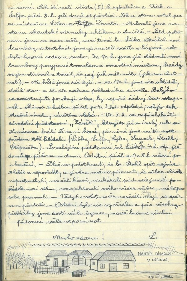 Zápis o události v kronice (strana 2)