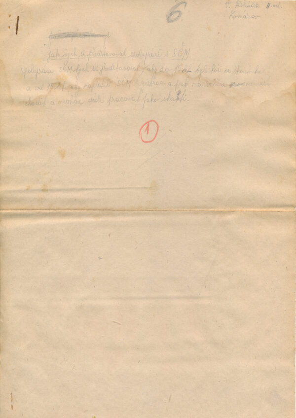 Anketa o spolupráci s SČM - 1948 (Václav Piskáček)